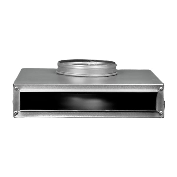 Front of 12 Inch 1 Slot Linear Slot Plenum Box - Linear Slot Diffuser Plenum - Texas Buildmart - AC Vent Covers - Linear Plenum Box