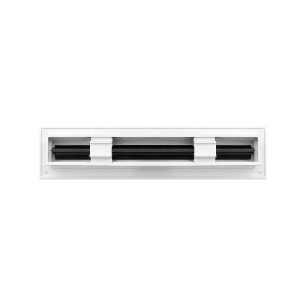 Back of 12 Inch 1 Slot Linear Air Vent Cover White - 12 Inch 1 Slot Linear Diffuser White - Texas Buildmart