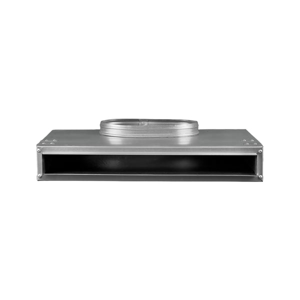 Front of 18 Inch 1 Slot Linear Air Vent Plenum Box - 18 Inch 1 Slot Linear Diffuser HVAC Duct - Texas Buildmart