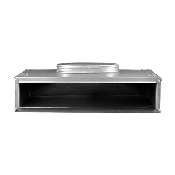 Front of 18 Inch 2 Slot Linear Air Vent Plenum Box - 18 Inch 2 Slot Linear Diffuser HVAC Duct - Texas Buildmart