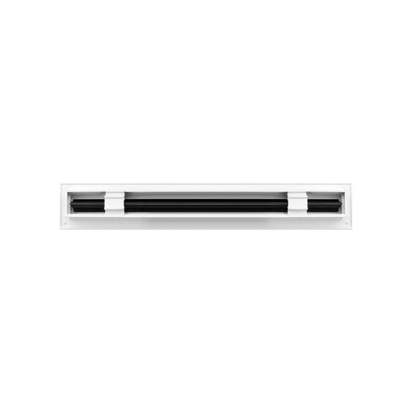 Back of 18 Inch 1 Slot Linear Air Vent Cover White - 18 Inch 1 Slot Linear Diffuser White - Texas Buildmart