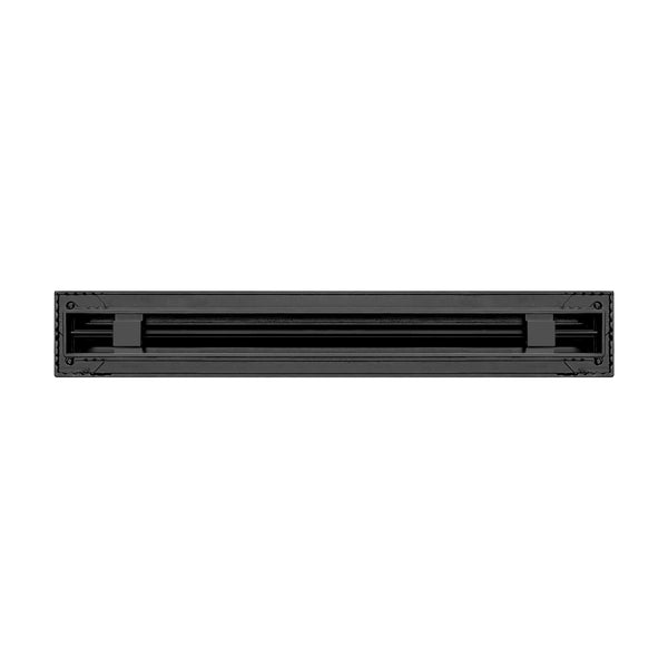 Back of 18 Inch 1 Slot Linear Air Vent Cover Black - 18 Inch 1 Slot Linear Diffuser Black - Texas Buildmart