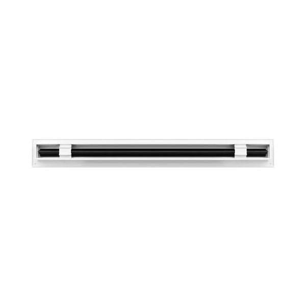 Back of 24 Inch 1 Slot Linear Air Vent Cover White - 24 Inch 1 Slot Linear Diffuser White - Texas Buildmart