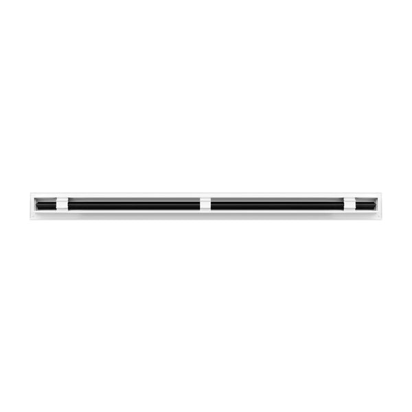 Back of 36 Inch 1 Slot Linear Air Vent Cover White - 36 Inch 1 Slot Linear Diffuser White - Texas Buildmart