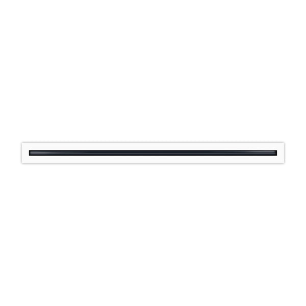 Front of 36 Inch 1 Slot Linear Air Vent Cover White - 36 Inch 1 Slot Linear Diffuser White - Texas Buildmart