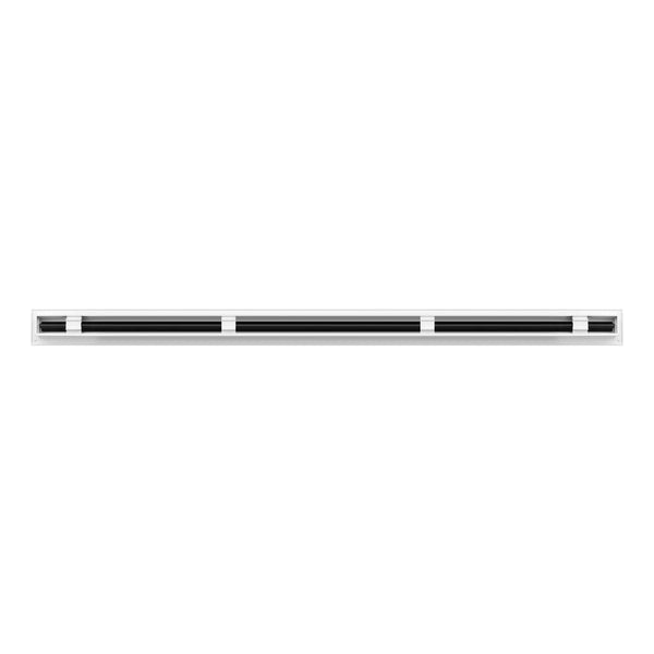 Back of 48 Inch 1 Slot Linear Air Vent Cover White - 48 Inch 1 Slot Linear Diffuser White - Texas Buildmart