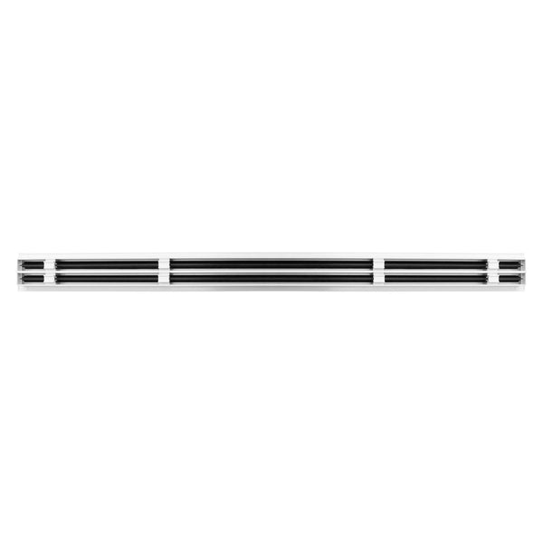 Back of 48 Inch 2 Slot Linear Air Vent Cover White - 48 Inch 2 Slot Linear Diffuser White - Texas Buildmart