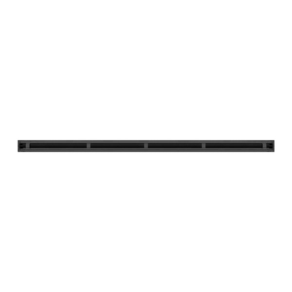 Back of 60 Inch 1 Slot Linear Air Vent Cover Black - 60 Inch 1 Slot Linear Diffuser Black - Texas Buildmart