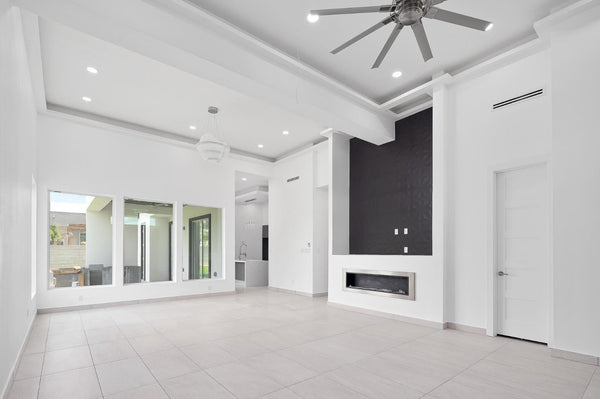 Dining Room View of 60 Inch 2 Slot Linear Air Vent Plenum Box - 60 Inch 2 Slot Linear Diffuser HVAC Duct - Texas Buildmart