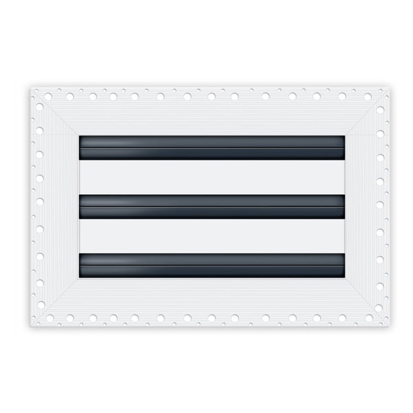 BUILDMART - 10x6 Mud In Air Vent Cover - Drywall Mud-in White Air Vent - Mud Linear Slot Diffuser - Register Grille for Ceiling and Walls - Texas Buildmart