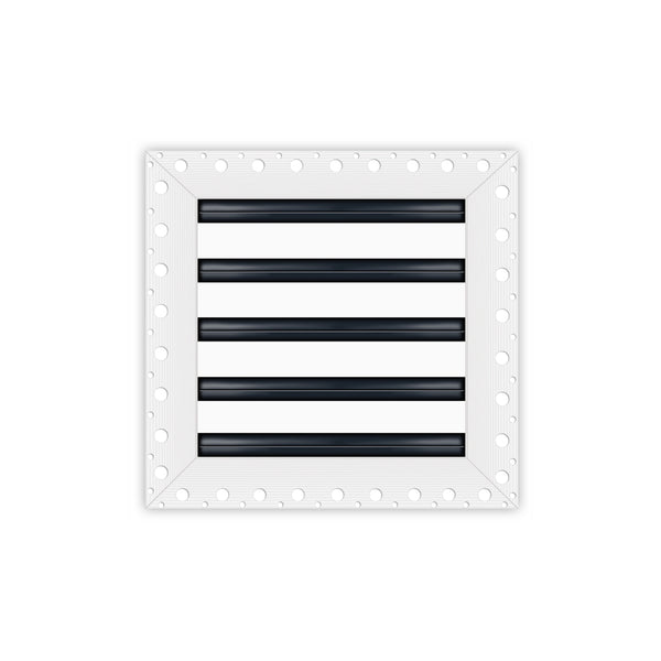 BUILDMART - 10x10 Mud In Air Vent Cover - Drywall Mud-in White Air Vent - Mud Linear Slot Diffuser - Register Grille for Ceiling and Walls - Texas Buildmart
