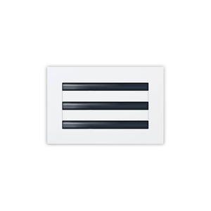 Front of 10x6 Modern Air Vent Cover White - 10x6 Standard Linear Slot Diffuser White - Texas Buildmart