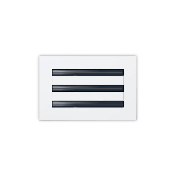 Front of 10x6 Modern Air Vent Cover White - 10x6 Standard Linear Slot Diffuser White - Texas Buildmart