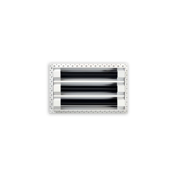 BUILDMART - 10x6 Mud In Air Vent Cover - Drywall Mud-in White Air Vent - Mud Linear Slot Diffuser - Register Grille for Ceiling and Walls - Texas Buildmart