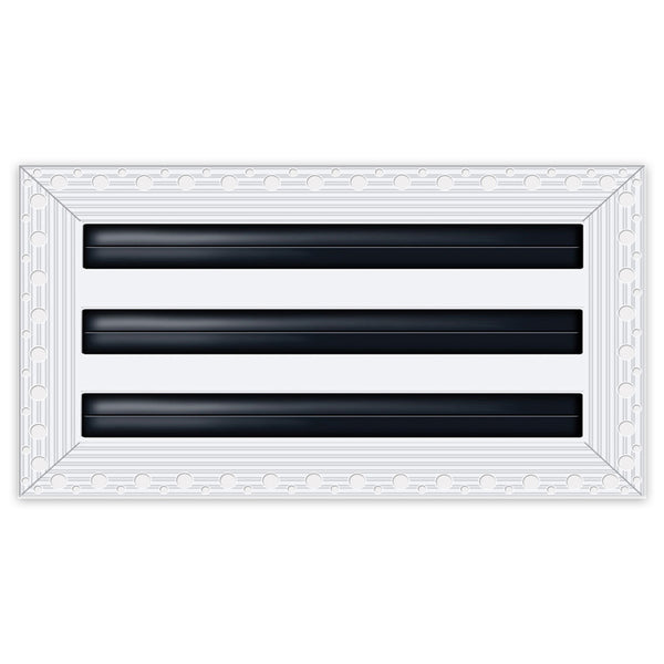 BUILDMART - 12x6 Mud In Air Vent Cover - Drywall Mud-in White Air Vent - Mud Linear Slot Diffuser - Register Grille for Ceiling and Walls - Texas Buildmart