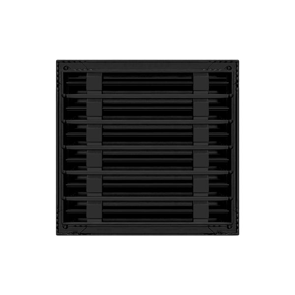 Back of 12x12 Modern Air Vent Cover Black - 12x12 Standard Linear Slot Diffuser Black - Texas Buildmart