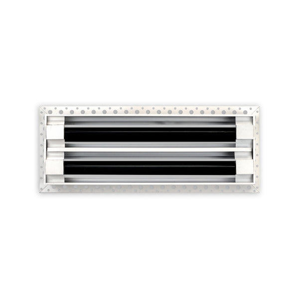BUILDMART - 12x4 Mud In Air Vent Cover - Drywall Mud-in White Air Vent - Mud Linear Slot Diffuser - Register Grille for Ceiling and Walls - Texas Buildmart