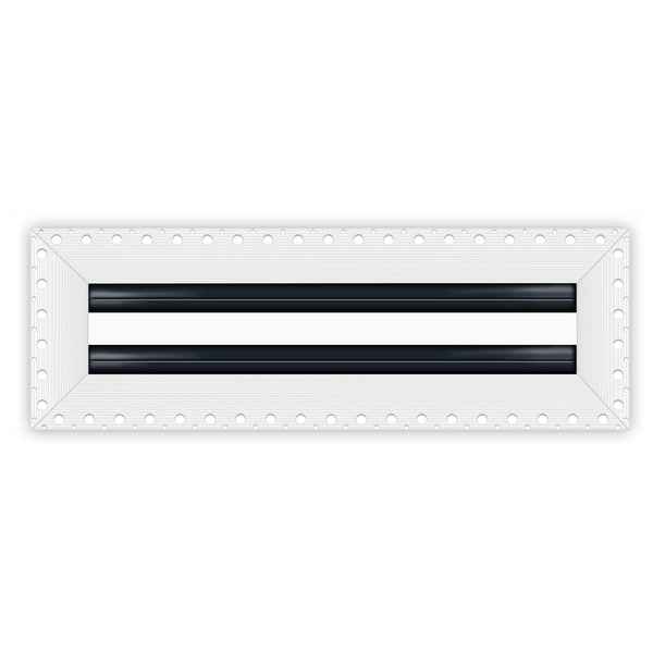 BUILDMART - 12x4 Mud In Air Vent Cover - Drywall Mud-in White Air Vent - Mud Linear Slot Diffuser - Register Grille for Ceiling and Walls - Texas Buildmart