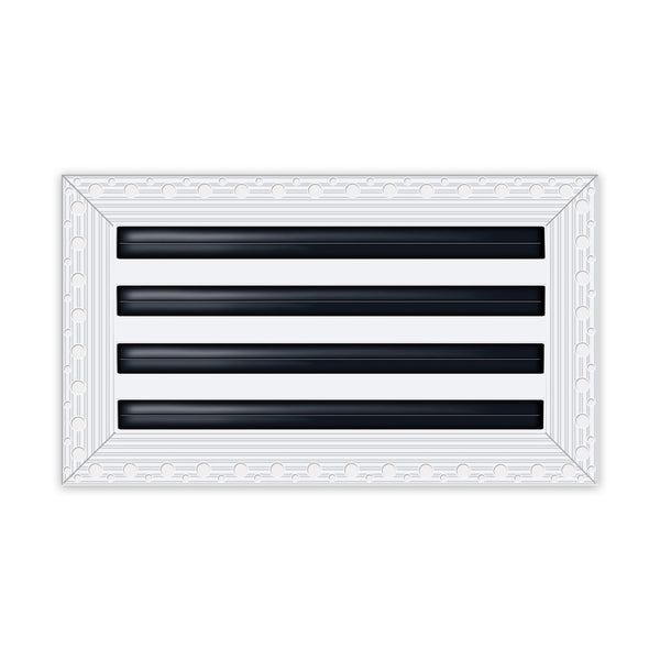 BUILDMART - 12x8 Mud In Air Vent Cover - Drywall Mud-in White Air Vent - Mud Linear Slot Diffuser - Register Grille for Ceiling and Walls - Texas Buildmart