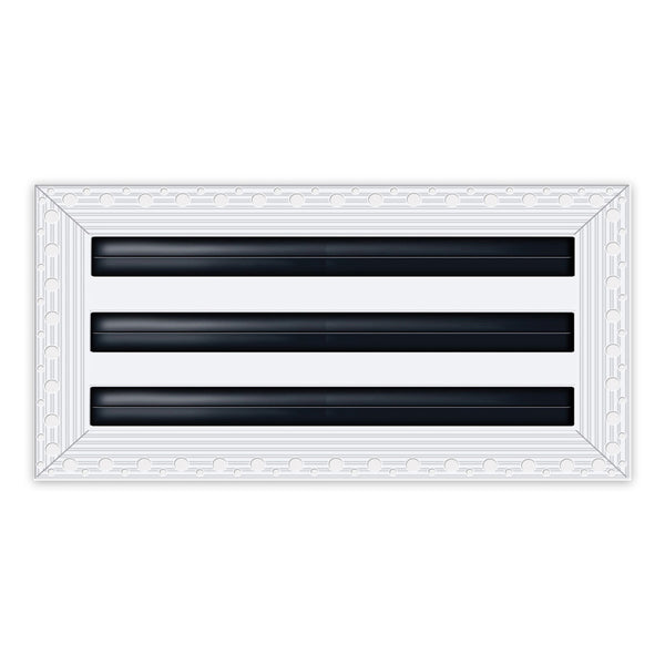 BUILDMART - 14x6 Mud In Air Vent Cover - Drywall Mud-in White Air Vent - Mud Linear Slot Diffuser - Register Grille for Ceiling and Walls - Texas Buildmart