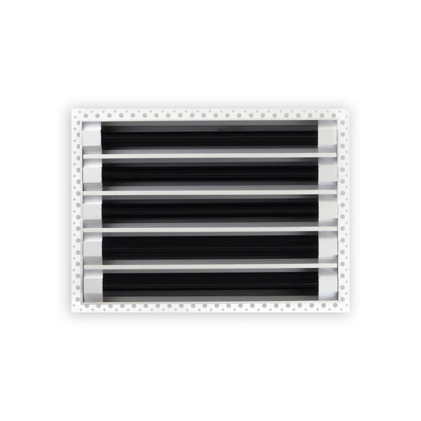 BUILDMART - 14x10 Mud In Air Vent Cover - Drywall Mud-in White Air Vent - Mud Linear Slot Diffuser - Register Grille for Ceiling and Walls - Texas Buildmart