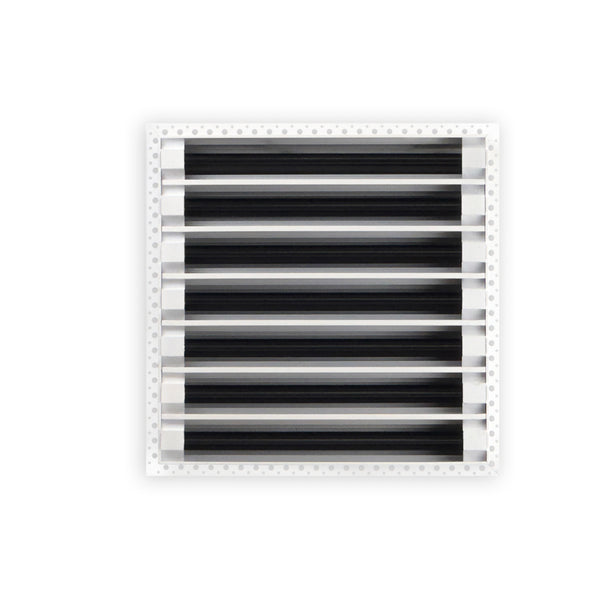 BUILDMART - 14x14 Mud In Air Vent Cover - Drywall Mud-in White Air Vent - Mud Linear Slot Diffuser - Register Grille for Ceiling and Walls - Texas Buildmart