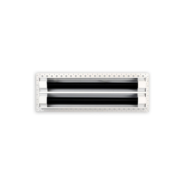 BUILDMART - 14x4 Mud In Air Vent Cover - Drywall Mud-in White Air Vent - Mud Linear Slot Diffuser - Register Grille for Ceiling and Walls - Texas Buildmart