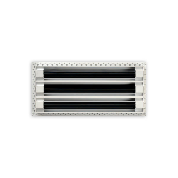 BUILDMART - 14x6 Mud In Air Vent Cover - Drywall Mud-in White Air Vent - Mud Linear Slot Diffuser - Register Grille for Ceiling and Walls - Texas Buildmart