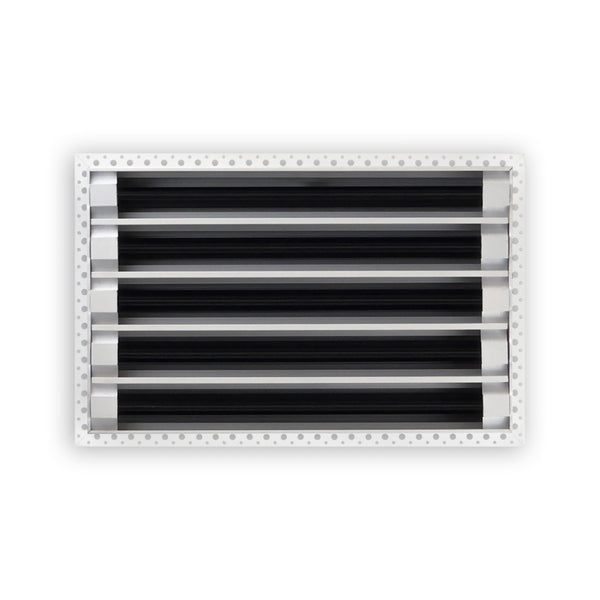 BUILDMART - 16x10 Mud In Air Vent Cover - Drywall Mud-in White Air Vent - Mud Linear Slot Diffuser - Register Grille for Ceiling and Walls - Texas Buildmart