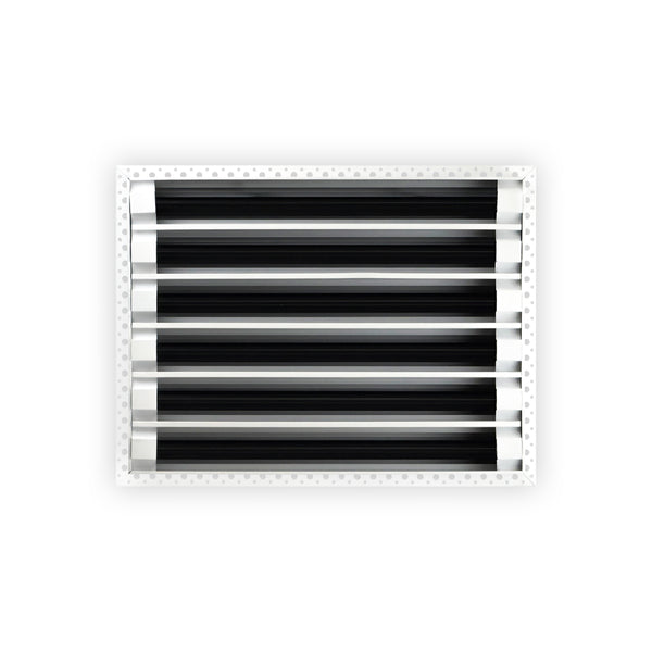 BUILDMART - 16x12 Mud In Air Vent Cover - Drywall Mud-in White Air Vent - Mud Linear Slot Diffuser - Register Grille for Ceiling and Walls - Texas Buildmart
