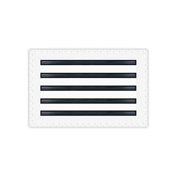 BUILDMART - 16x10 Mud In Air Vent Cover - Drywall Mud-in White Air Vent - Mud Linear Slot Diffuser - Register Grille for Ceiling and Walls - Texas Buildmart