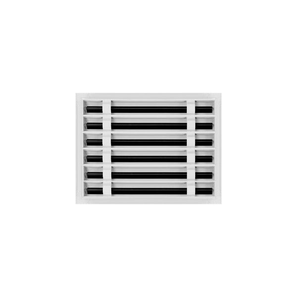 Back of 16x12 Modern Air Vent Cover White - 16x12 Standard Linear Slot Diffuser White - Texas Buildmart