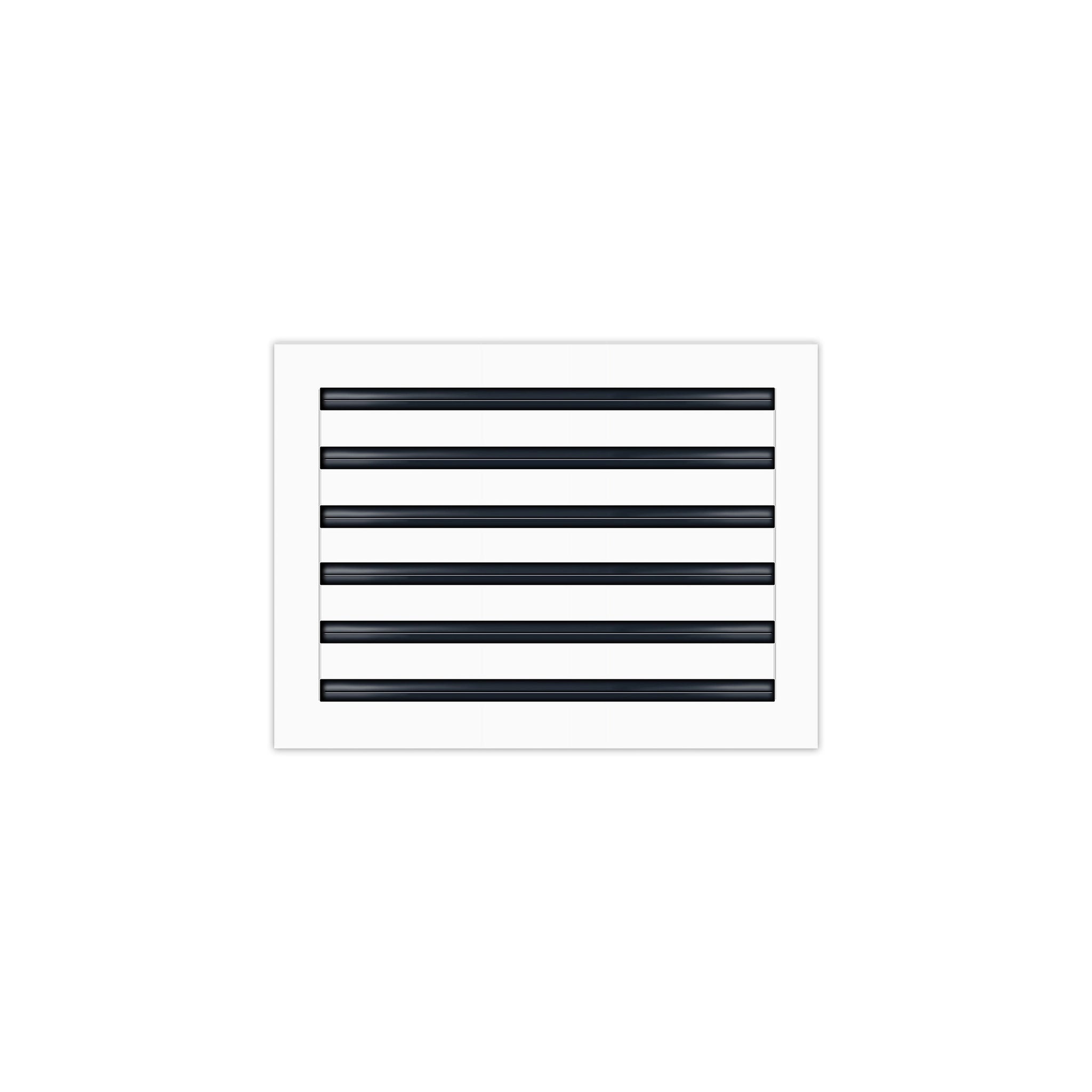 Front of 16x12 Modern Air Vent Cover White - 16x12 Standard Linear Slot Diffuser White - Texas Buildmart