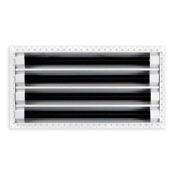 BUILDMART - 16x8 Mud In Air Vent Cover - Drywall Mud-in White Air Vent - Mud Linear Slot Diffuser - Register Grille for Ceiling and Walls - Texas Buildmart
