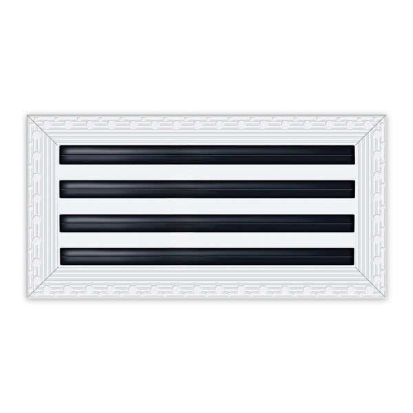 BUILDMART - 16x8 Mud In Air Vent Cover - Drywall Mud-in White Air Vent - Mud Linear Slot Diffuser - Register Grille for Ceiling and Walls - Texas Buildmart