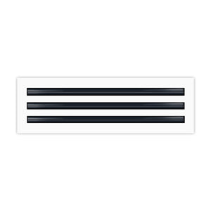 Front of 18 Inch 3 Slot Linear Air Vent Cover White - 18 Inch 3 Slot Linear Diffuser White - Texas Buildmart