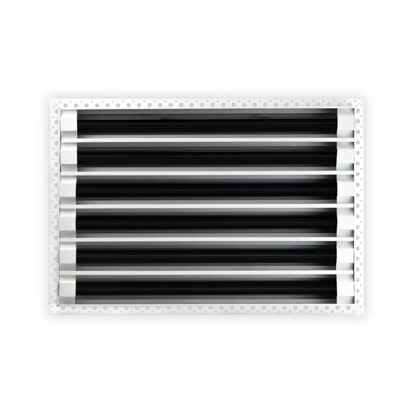 BUILDMART - 18x12 Mud In Air Vent Cover - Drywall Mud-in White Air Vent - Mud Linear Slot Diffuser - Register Grille for Ceiling and Walls - Texas Buildmart