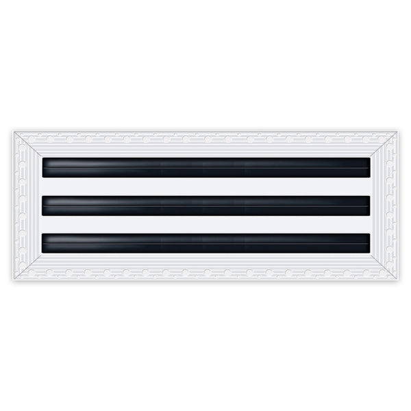 BUILDMART - 18x6 Mud In Air Vent Cover - Drywall Mud-in White Air Vent - Mud Linear Slot Diffuser - Register Grille for Ceiling and Walls - Texas Buildmart