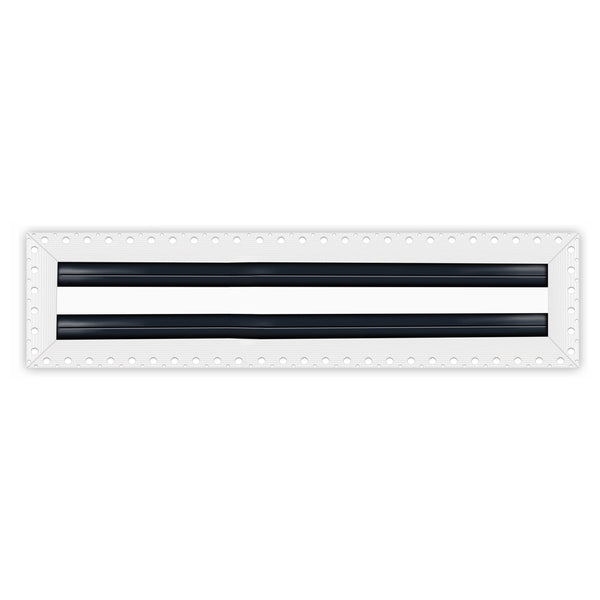 BUILDMART - 18x4 Mud In Air Vent Cover - Drywall Mud-in White Air Vent - Mud Linear Slot Diffuser - Register Grille for Ceiling and Walls - Texas Buildmart