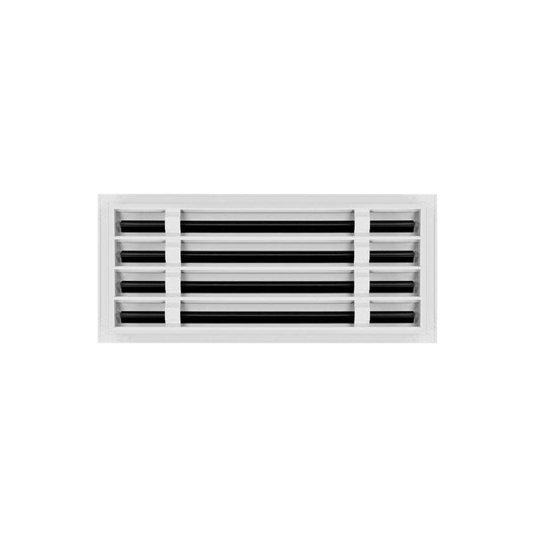 Back of 18x8 Modern Air Vent Cover White - 18x8 Standard Linear Slot Diffuser White - Texas Buildmart