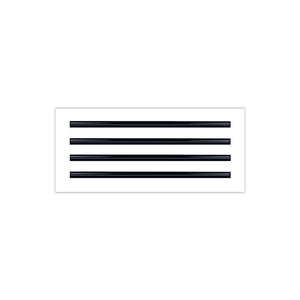 Front of 18x8 Modern Air Vent Cover White - 18x8 Standard Linear Slot Diffuser White - Texas Buildmart