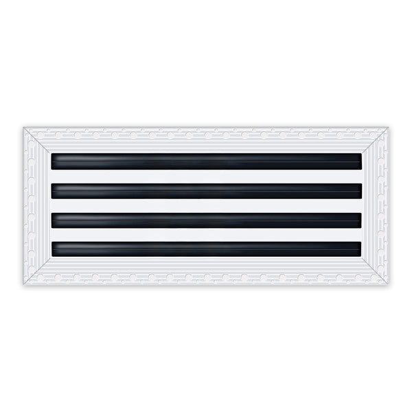 BUILDMART - 18x8 Mud In Air Vent Cover - Drywall Mud-in White Air Vent - Mud Linear Slot Diffuser - Register Grille for Ceiling and Walls - Texas Buildmart
