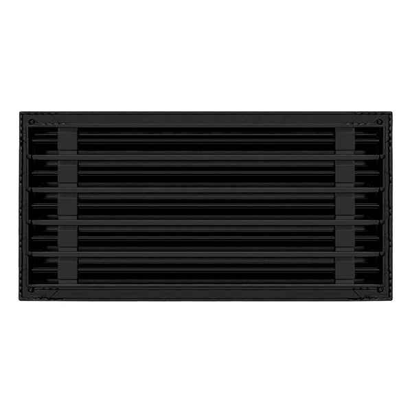 Back of 20x10 Modern Air Vent Cover Black - 20x10 Standard Linear Slot Diffuser Black - Texas Buildmart