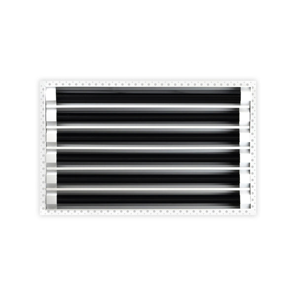 BUILDMART - 20x12 Mud In Air Vent Cover - Drywall Mud-in White Air Vent - Mud Linear Slot Diffuser - Register Grille for Ceiling and Walls - Texas Buildmart