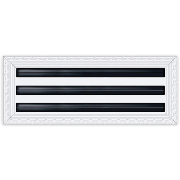 BUILDMART - 20x6 Mud In Air Vent Cover - Drywall Mud-in White Air Vent - Mud Linear Slot Diffuser - Register Grille for Ceiling and Walls - Texas Buildmart