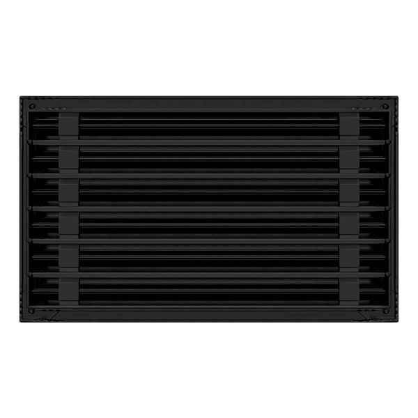 Back of 20x12 Modern Air Vent Cover Black - 20x12 Standard Linear Slot Diffuser Black - Texas Buildmart