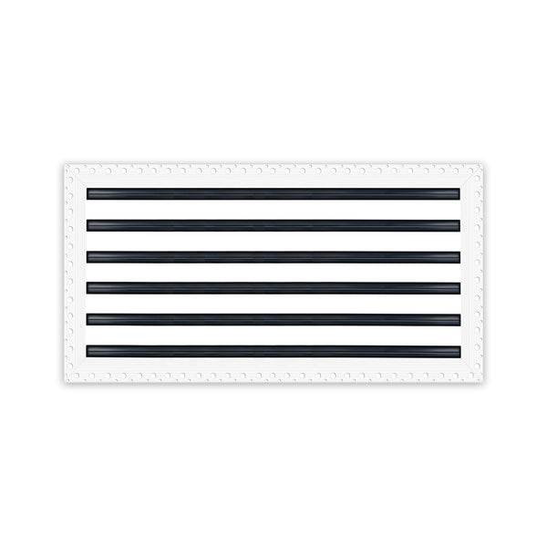BUILDMART - 20x12 Mud In Air Vent Cover - Drywall Mud-in White Air Vent - Mud Linear Slot Diffuser - Register Grille for Ceiling and Walls - Texas Buildmart