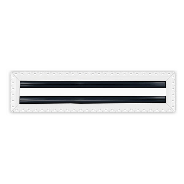 BUILDMART - 20x4 Mud In Air Vent Cover - Drywall Mud-in White Air Vent - Mud Linear Slot Diffuser - Register Grille for Ceiling and Walls - Texas Buildmart