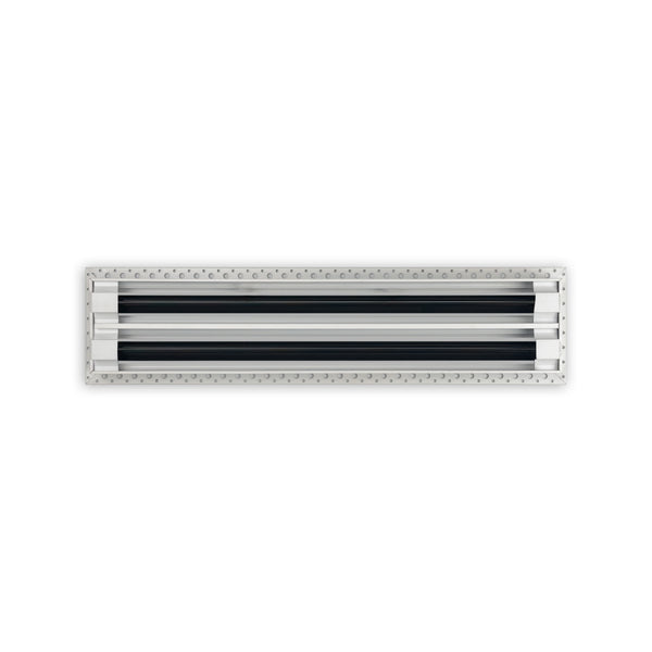 BUILDMART - 20x4 Mud In Air Vent Cover - Drywall Mud-in White Air Vent - Mud Linear Slot Diffuser - Register Grille for Ceiling and Walls - Texas Buildmart