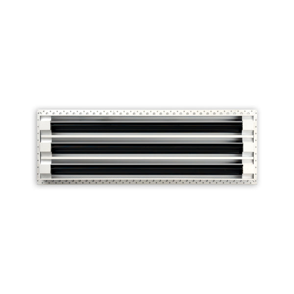BUILDMART - 20x6 Mud In Air Vent Cover - Drywall Mud-in White Air Vent - Mud Linear Slot Diffuser - Register Grille for Ceiling and Walls - Texas Buildmart